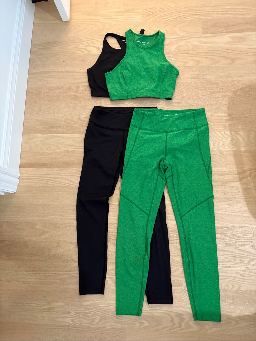 TWO Sets Outdoor Voices Green and Black